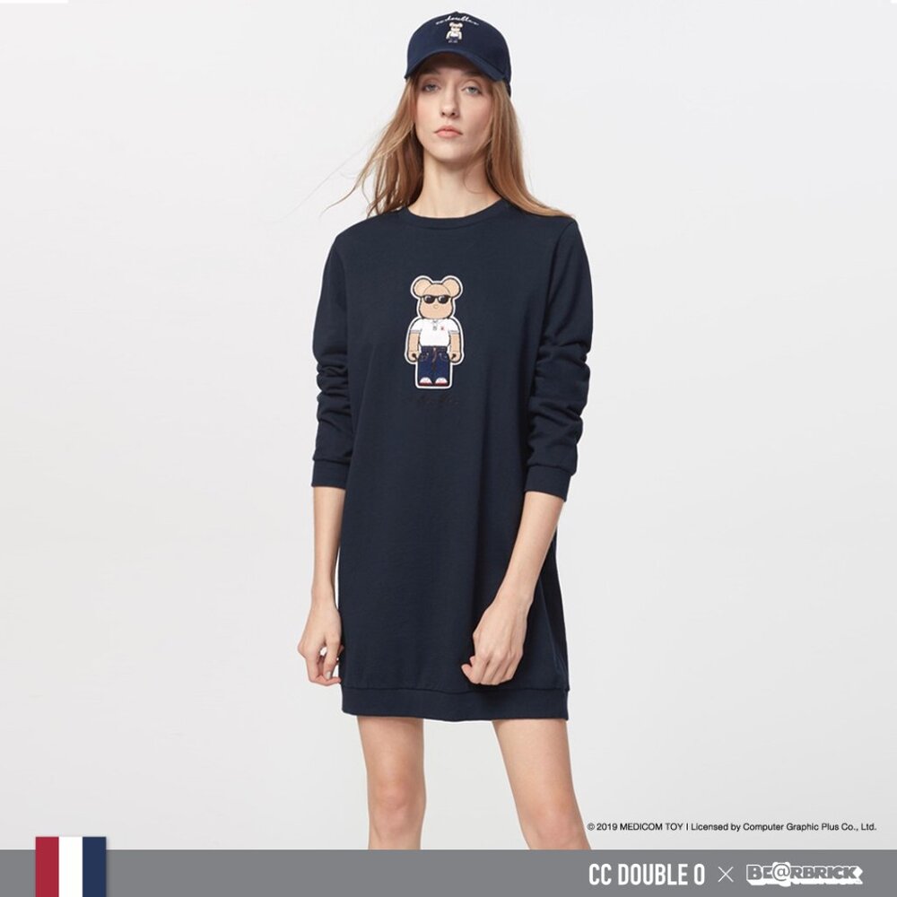 CC Double O x Be@RBrick Navy Blue Pullover Dress XS